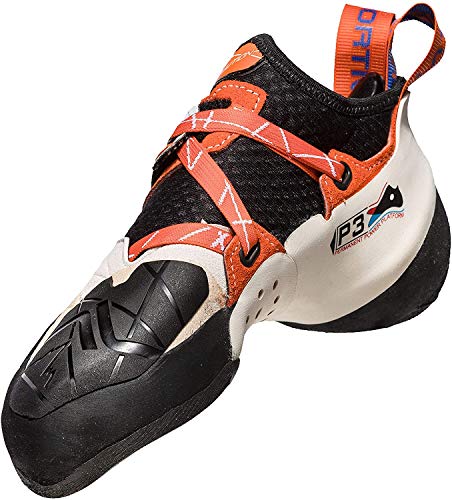 La Sportiva Solution Woman, Zapatos de Escalada, Multicolor (White/Lily Orange 000), 35.5 EU