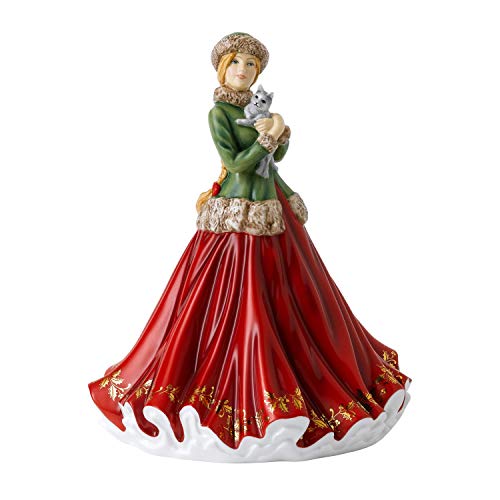 Royal Doulton Christmas Annuals 2020 Figura año 2020-Trato de Navidad 22cm, Porcelana de Ceniza de Hueso, Multicolor, 22 cm