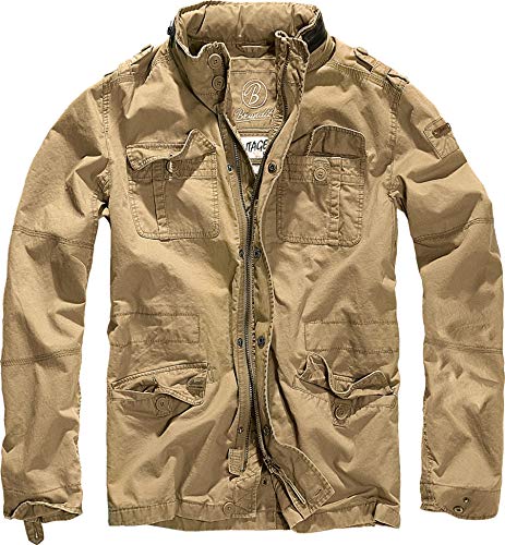 Brandit Britannia Chaqueta, Beige (Camel 70), Medium para Hombre