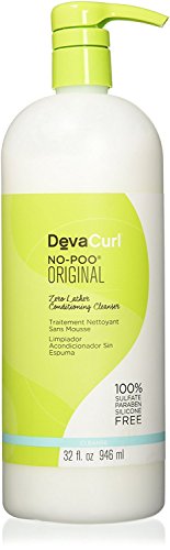 DevaCurl No-Poo Cleanser - Crema de lavado para rizos llenos de vida y máxima protección contra el frío - Sin espuma, 946 ml