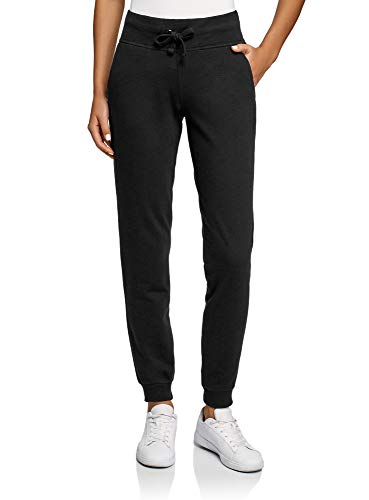 oodji Ultra Mujer Pantalones de Punto Deportivos, Negro, XXS