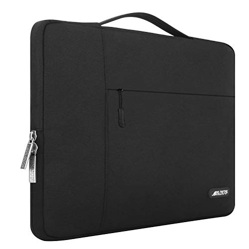 MOSISO Funda Blanda Compatible con 13-13,3 Pulgadas MacBook Air/MacBook Pro Retina/Ordenador Portátil, Poliéster Maletín Protectora Multifuncional Bolso, Negro