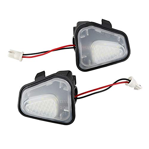 SODIAL 2 Pcs Led Lámpara de Luz de Charco de Espejo de Lado Debajo para VW Volkswagen CC 12-14 EOS Passat B7