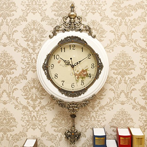 reloj de pared De Madera Sólida, Reloj De Pórtico De Sala De Estar Relojes Crepusculares Colgantes Retro Rural Reloj De 16 Pulgadas (Color : B, Tamaño : 16inch)