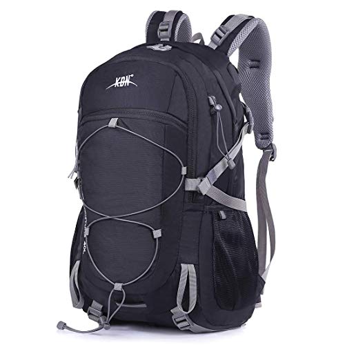 Mooedcoe 40L Mochila Senderismo Montaña Trekking Macutos de Viaje Acampada Marcha (Negro)