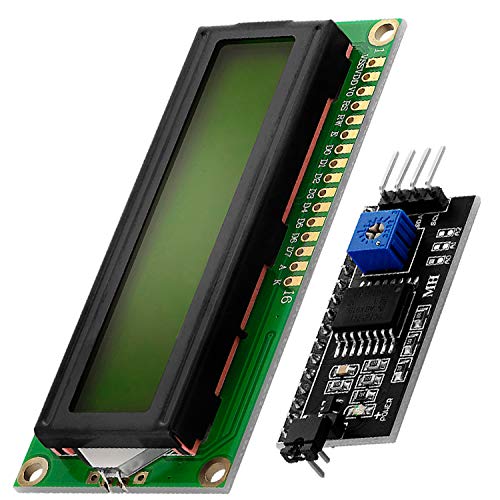 AZDelivery Modulo Pantalla LCD Display Verde HD44780 1602 con interfaz I2C 16x2 caracteres negros compatible con Arduino con E-book incluido!