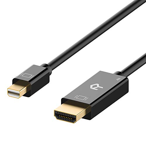 Rankie Cable Mini DisplayPort (Thunderbolt Port Compatible) a HDMI, 4K, 4,5 m, Negro