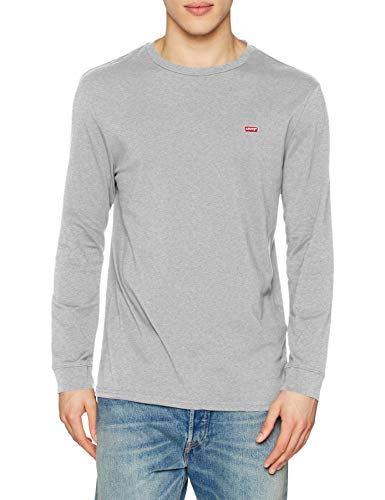 Levi's LS Original Hm tee Camiseta, Medium Grey Heather, XXL para Hombre