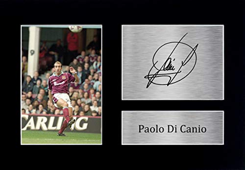 HWC Trading Paolo Di Canio A4 Sin Marco Regalo De Visualización De Fotos De Impresión De Imagen Impresa Autógrafo Firmado por West Ham United Los Aficionados Al Fútbol