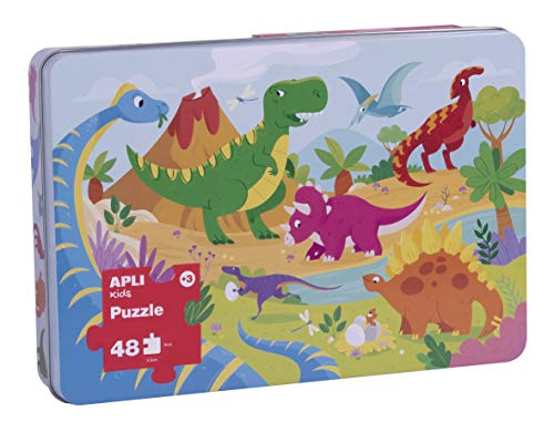 APLI Kids- Dinosaurios Puzle, 48 Piezas, Multicolor (17888)