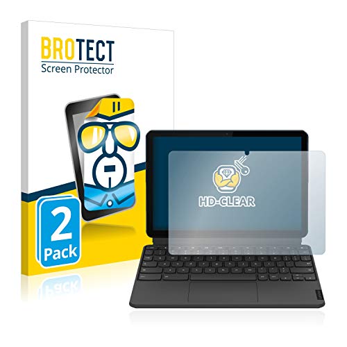 BROTECT Protector Pantalla Compatible con Lenovo IdeaPad Duet Chromebook (Formato Apaisado) Protector Transparente (2 Unidades) Anti-Huellas