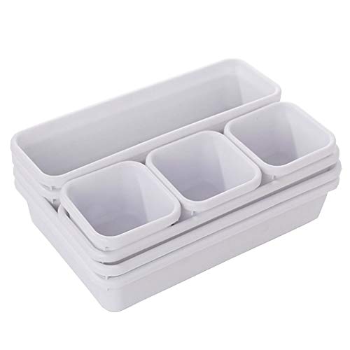 Caja De Almacenamiento De Cajones Divisorias Organizadores De CajóN Cajas PláSticas De Almacenamiento Organizador De Gabinete Para Dormitorio Vestidor Cuarto BañO Cocina Oficina Escritorio Maquillaje