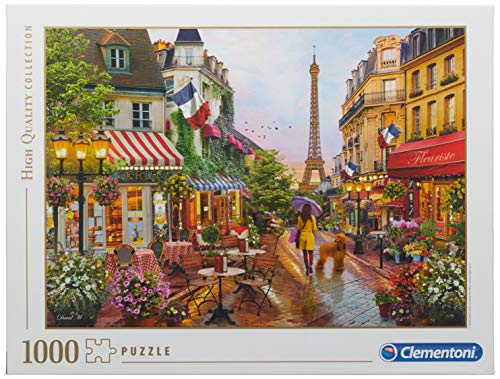 Clementoni- Puzzle 1000 Piezas Flores en Paris, Multicolor (39482.1)