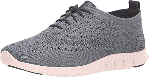 Cole Haan Zerogrand Stitchlite Oxford, Zapatos de Cordones Mujer, Gris (Ironstone Knit/Leather/Tropical Peach Irnstn Knt/PCH), 39 EU