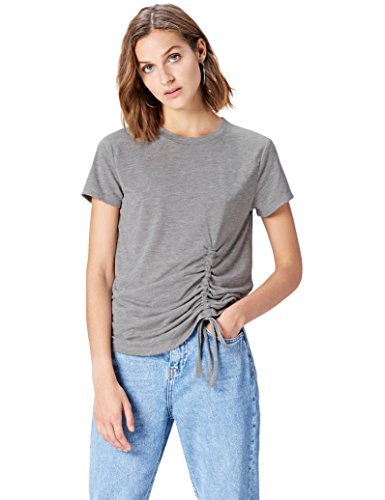 find. Camiseta con Cuello Redondo Mujer, Gris (Grey Marl), 42, Label: L