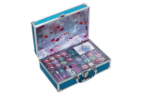 Frozen in Time Beauty Travel - Neceser Frozen II, Set de Maquillaje para Niñas - Maquillaje Frozen - Selección de Productos Seguros en un Maletín de Maquillaje Reutilizable