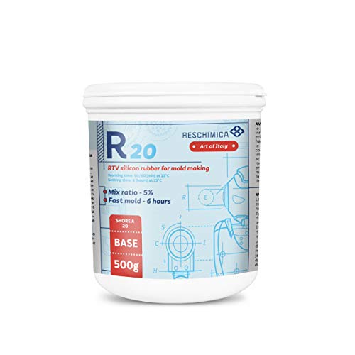 Goma de silicona de condensación líquida para moldes de silicona R 20. Endurecimiento rápido a temperatura ambiente. Ideal para la fabricación de moldes de dureza media (20 ShoreA) (500 kg)