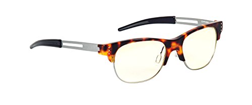 Gunnar Cypher de caparazón de tortuga ordenador con lentes tintados, inter-changeable sockets y almohadillas de nariz ajustable, color plateado