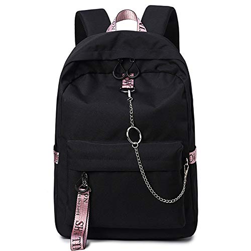 Impermeable Mochila Mujeres Escuela Bolsa Talega de Libros Escuela Mochila para Chicas Chicos 15.6 Pulgadas Ordenador portátil Bolso