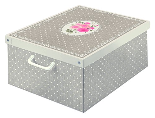 Kanguru Collection Caja de Almacenamiento en cartòn Lavatelli, Lunares, facil Montaje, Resistente, 39x50x24cm, Grande