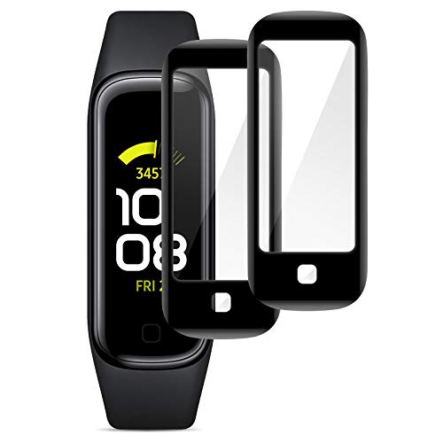 KIMILAR Pantalla Compatible con Samsung Galaxy Fit 2 [2 Piezas] Película Protectora,99,99% HD Mejorado 3D-Hot-Bend Plástico Resistente a Los Arañazos Película Compatible con Galaxy Fit 2 Smartwatch