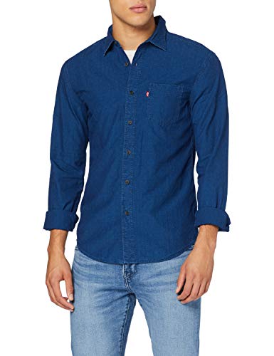 Levi's Sunset 1 Pkt Slim Camisa, Blue (Alfonso Indigo 0006), Small para Hombre