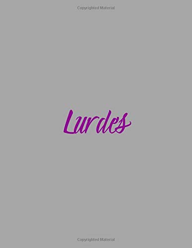 Lurdes: notebook with the name on the cover, elegant, discreet, official notebook for notes, dot grid notebook,