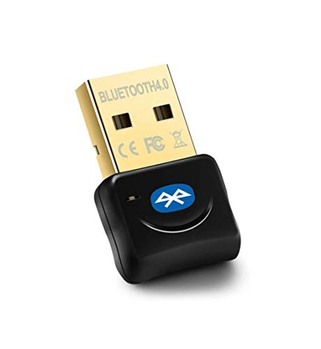 Maxesla Adaptador de Bluetooth 4.0 Bluetooth USB PC Bluetooth Transmisor y Receptor para PC con Windows XP/7/8/10/Vista, Compatible con Auriculares, Altavoces, Teclados, Ratónes Negro
