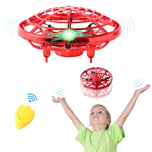 Mini Drone para Niños, semai Mini Dron UFO Para niños adultos, Flying Ball Juguete con 2 velocidades ajustables, Dron Niños con Luces y control remoto,USB Recargable mini dron,Regalos para niñas niños