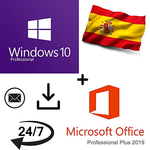 Oferta combinada - Windows 10 Pro + Office 2019 Professional Plus Key - 32/64 Bit - 100% activable online - Entrega 1-2 horas por correo electrónico - Envío garantizado 24/7 + festivos
