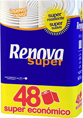 Renova Papel Higiénico Blanco - 48 Rollos