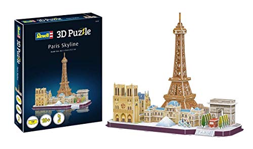Revell- Horizonte de Paris, Ancho 38,1cm 3D Puzzle, Multicolor (00141)