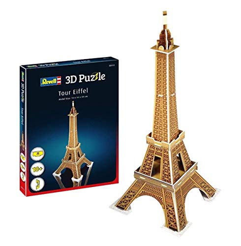 Revell- Torre Eiffel 3D Puzzle, Multicolor (00111)