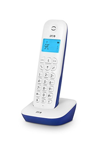 SPC Air teléfono inalámbrico con Agenda e identificación de Llamadas, Azul