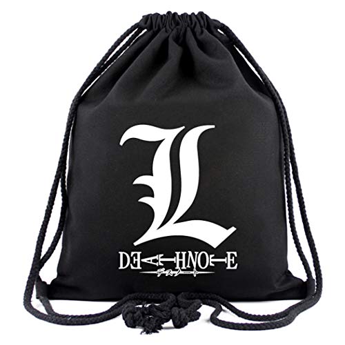 WANHONGYUE Death Note Anime Mochila de Cuerda Bolsas de Gimnasia Deporte Gymsack Sackpack