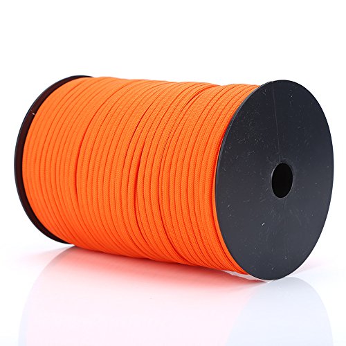 100M Paracord Multi Función Rollo 9 Hilos Cuerda de Paracaídas Polipropileno y Poliéster 7 Colores ( Color : Naranja )