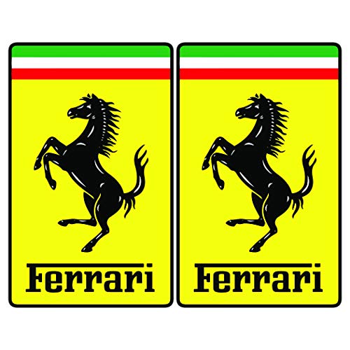 2 pegatinas con logotipo de Ferrari.