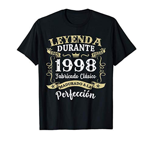 23 Años Cumpleaños Regalos Hombre Las Leyendas Nacen En 1998 Camiseta