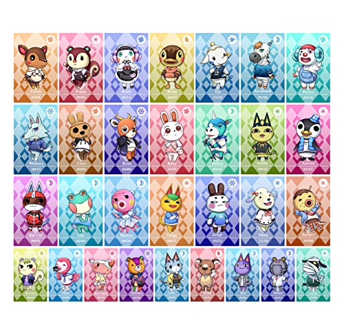 30 tarjetas NFC Happy Home Designer NFC Mini tarjetas para ACNH Animal Crossing New Horizons Rare Villager con soporte para tarjeta para Switch/Switch Lite/Wii U