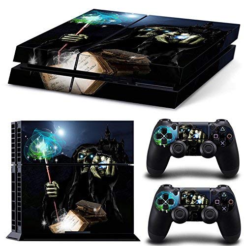 46 North Design Ps4 Playstation 4 Pegatinas De La Consola Magic Skull + 2 Pegatinas Del Controlador