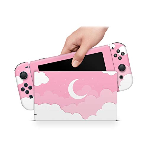 46 North Design Switch Skin, Misma Calidad Que La Calcomanía Para Automóvil, Pinky Moon Sky Cloud Pink Kawaii Anime Cute Pastel Star Sweet, Alta Calidad, Duradero, Sin Burbujas, Fabricado En Canadá