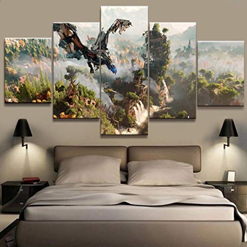 5 piezas/juego,lienzo de juego Horizon Zero Dawn,cuadrado completo/redondo 5D Diy Diamond Painting,3D,bordado de diamantes,punto de cruz,mosaico,pegatinas,40x60cm 40x80cm 40x100cm