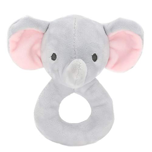 Agarre de la mano Juguete calmante Apaciguar Juguete Animal Sonajero Muñeco de peluche para bebés (elefante)