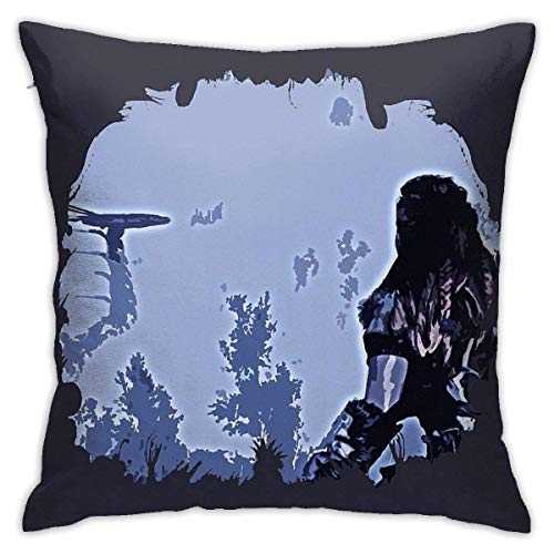 Ahdyr Funda de Almohada de Microfibra Ultra Suave, Fundas de cojín Horizon Zero Dawn, Almohada Decorativa para sofá, Dormitorio, Funda de Almohada de 18 x 18 Pulgadas