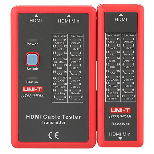 Akozon Probador de Cable HDMI de Alta Definición Portátil HDMI NF-622 Indicador LED para Controlar el Desorden/Estado Corto/Abierto y Cruzado de Cables HDMI