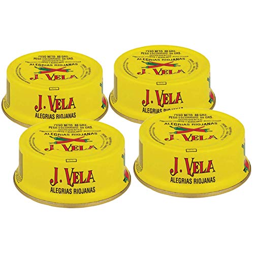 Alegrías Riojanas ?️ Lote 4 Latas de Alegrías Riojanas J. Vela ?️ Producto Artesano Pimientos Asados con Leña