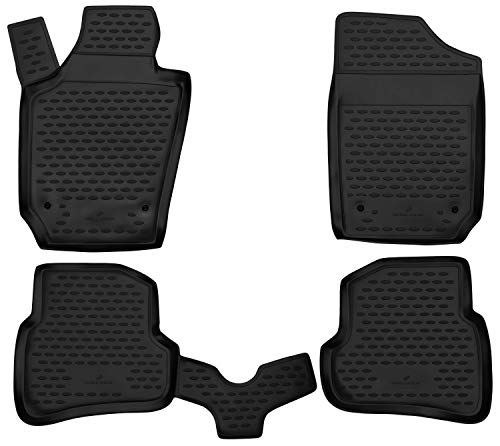 Alfombrillas de goma a medida Walser XTR compatibles con Seat Ibiza IV ST (6J8, 6P8) año 2010 - 2016, alfombrilla coche, protector de suelo coche