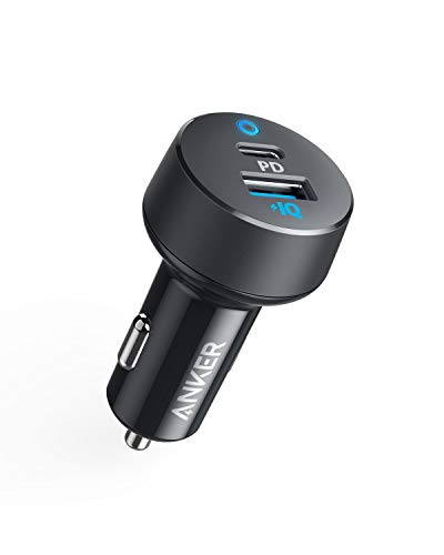 Anker USB Tipo C Cargador de Coche Power Drive PD 2 30W 2-Port con 18W Power Delivery para MacBook Pro/Air 2018, iPad Pro 2018 y 12W PowerIQ para iPhone XS/MAX/XR/X, Samsung S10/S9/S9+, etc.