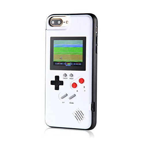 AOLVO Funda Game para iPhone X/XS/MAX/XR, IPhone8/8 Plus, iPhone 7/7 Plus, iPhone 6/6Plus, Funda Protectora De Teléfono 3D Retro con 36 Juegos Pequeños, Pantalla A Todo Color Game Case