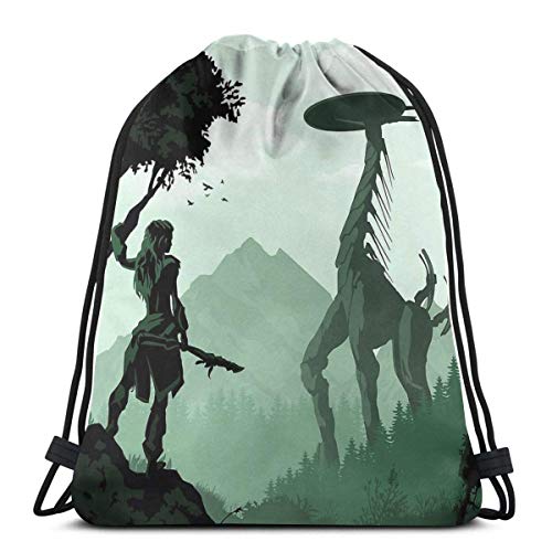 AOOEDM Horizon Zero Dawn Sport Mochila con cordón Mochila Bolsa de gimnasio Saco